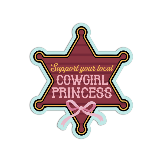 Support Coquette Cowgirl Sticker