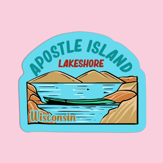 Wisconsin Apostle Island Lakeshore Sticker