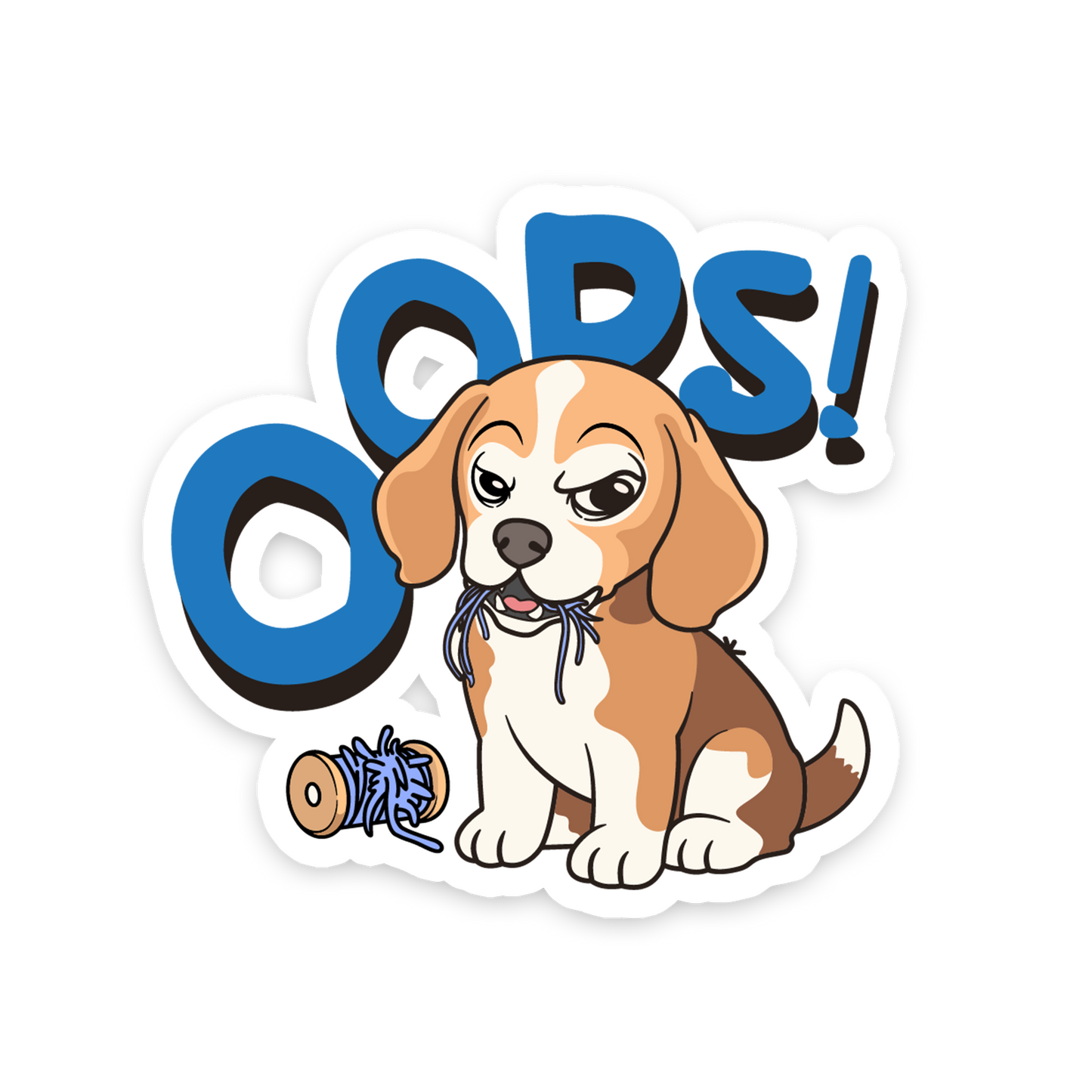 Beagle Thread Chewer - Sewing Animals Sticker