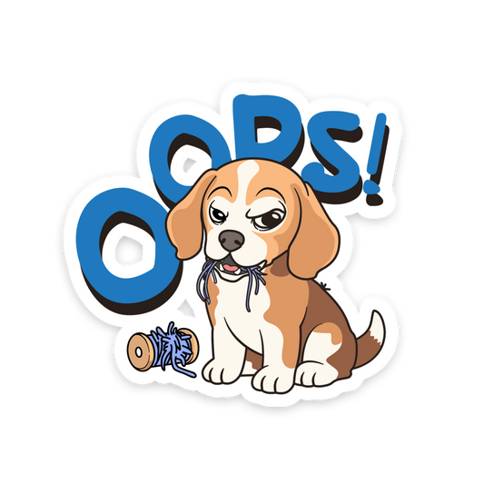 Beagle Thread Chewer - Sewing Animals Sticker