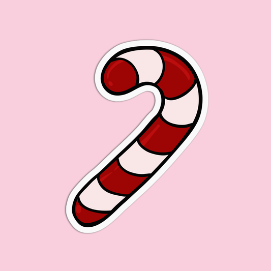 Candy Cane Christmas Sticker