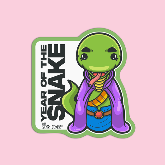 Year of the Snake Zodiac Cyber Punk Sticker