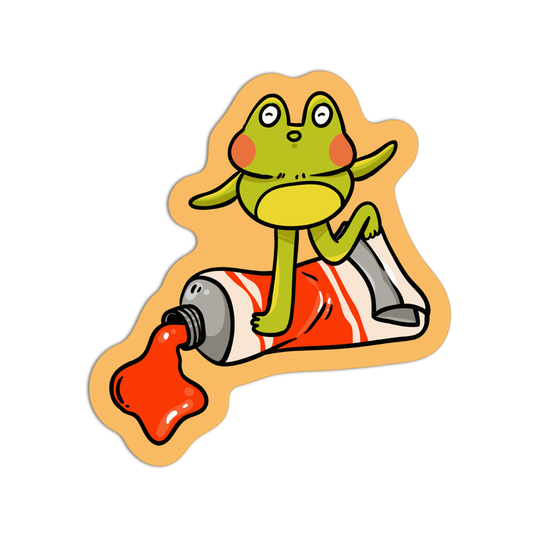 Frog Acrylic Paint Arts & Crafts Sticker
