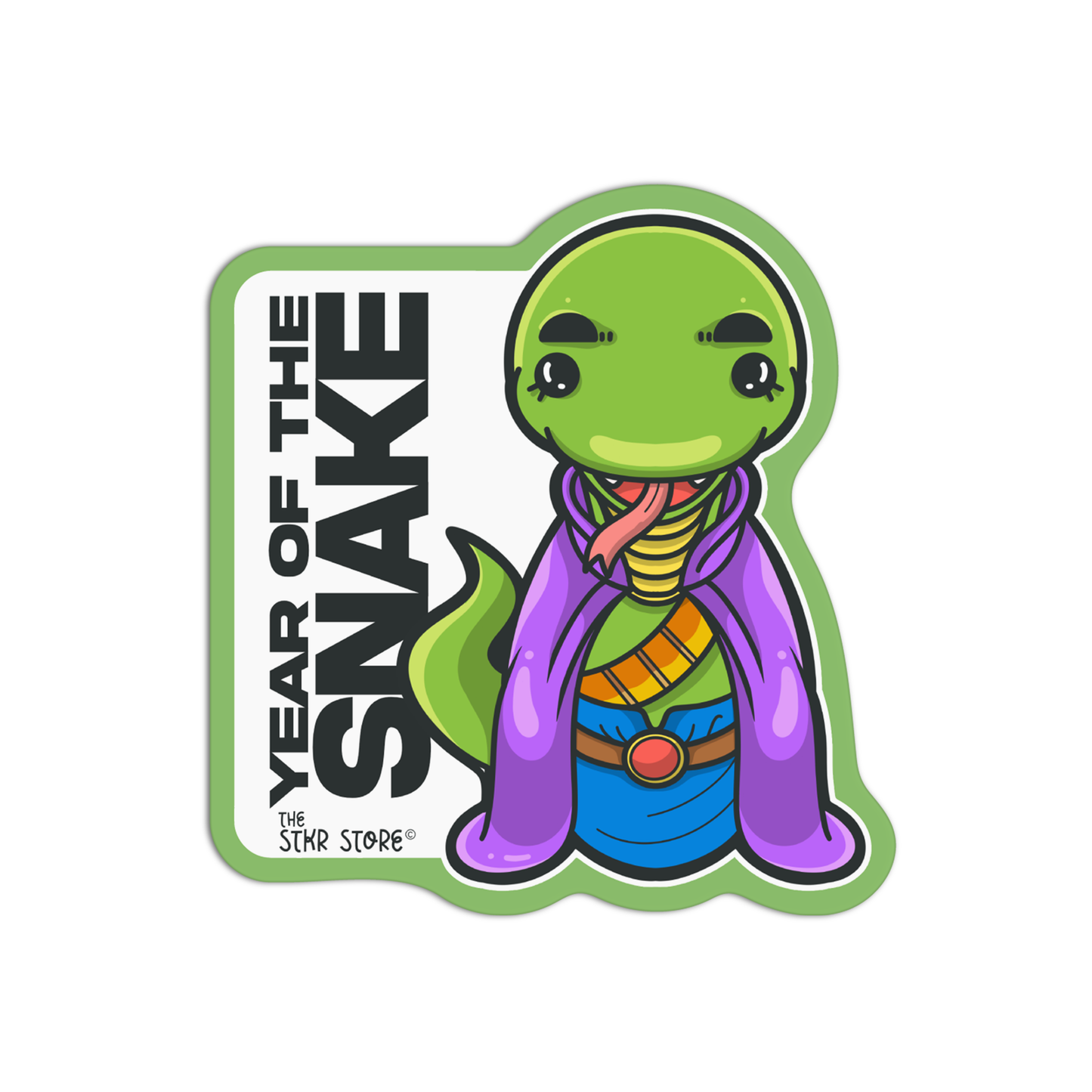 Year of the Snake Zodiac Cyber Punk Sticker