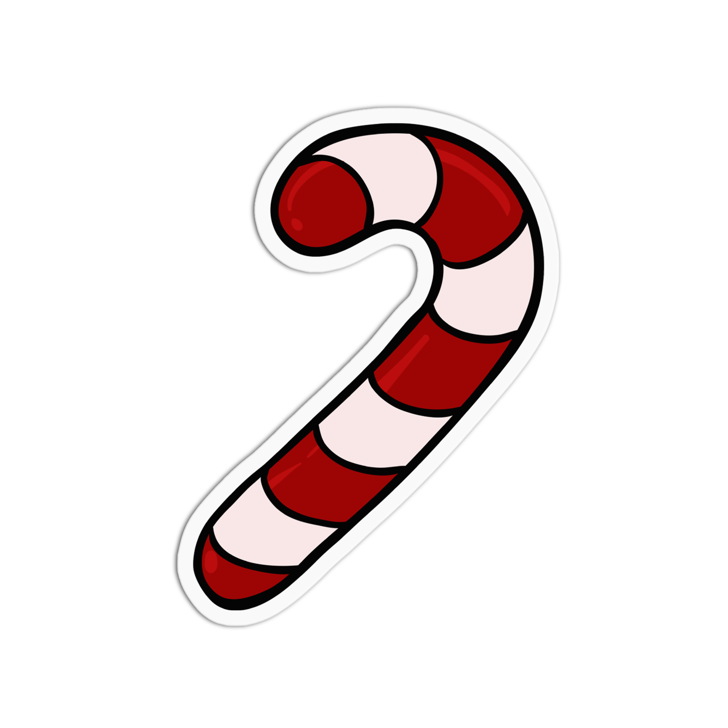 Candy Cane Christmas Sticker