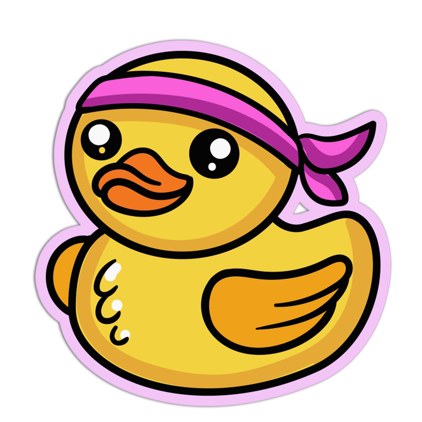 Action and Sporty Rubber Duck Sticker