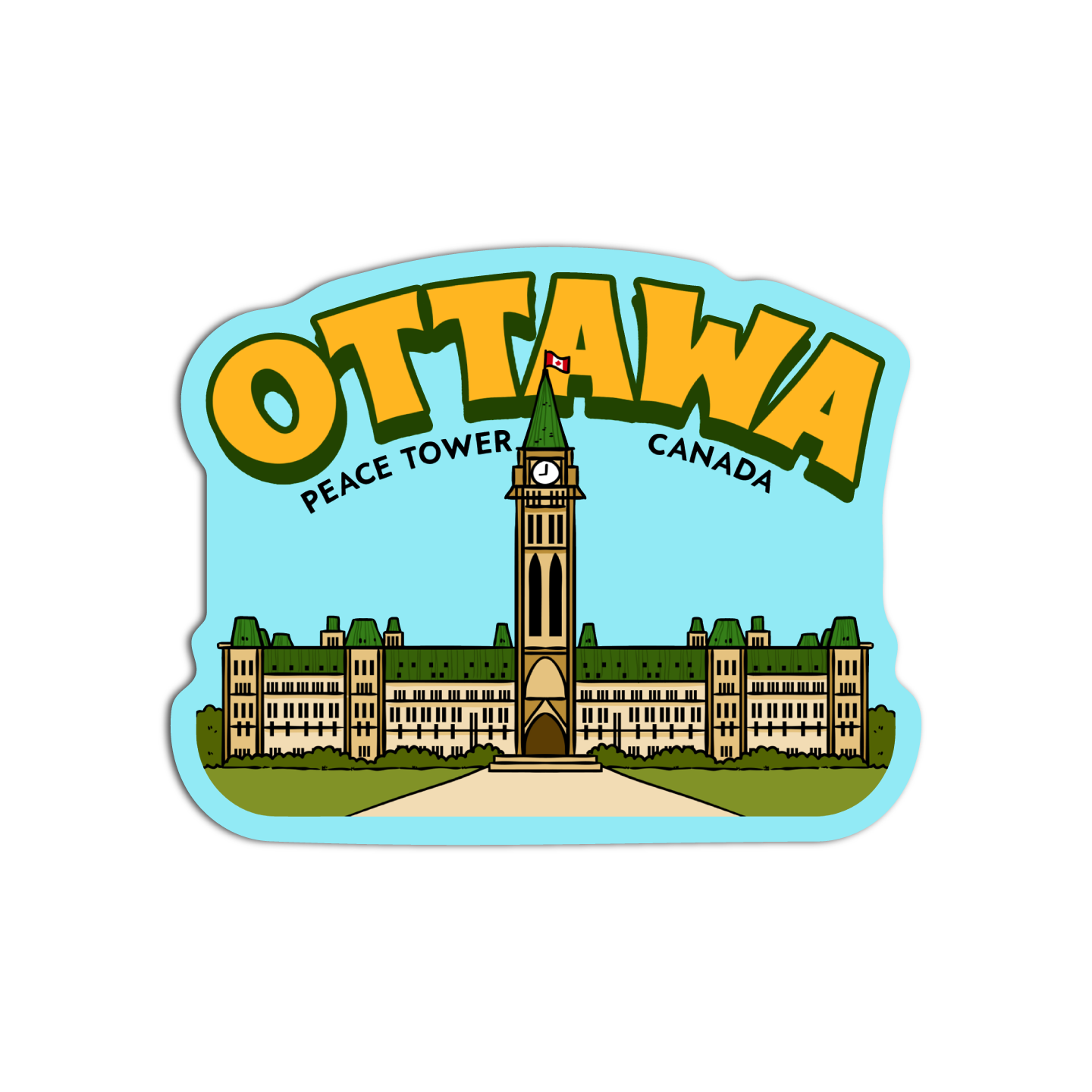 Ottawa Peace Tower Canada Sticker
