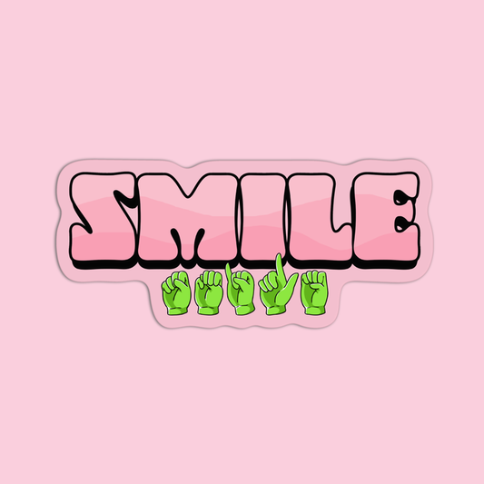 Smile ASL Sticker