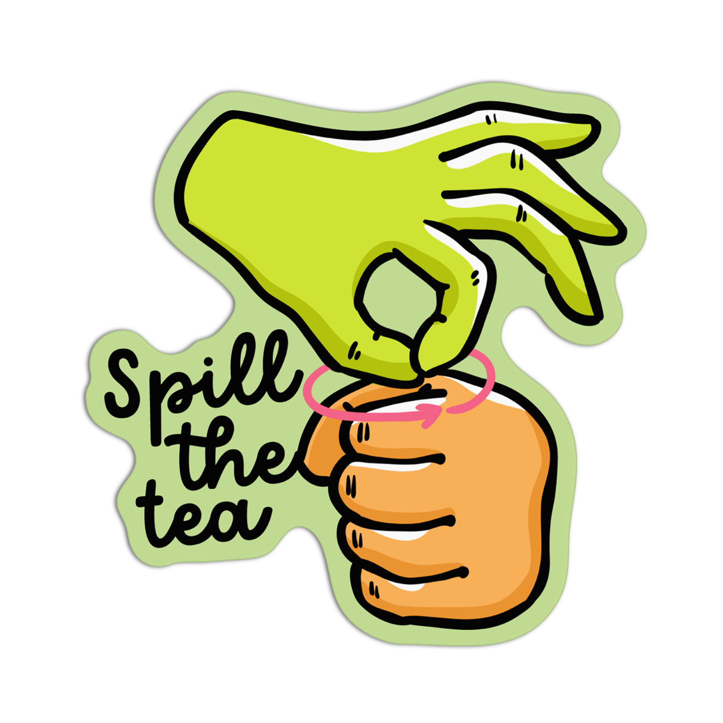 Spill The Tea ASL Sticker
