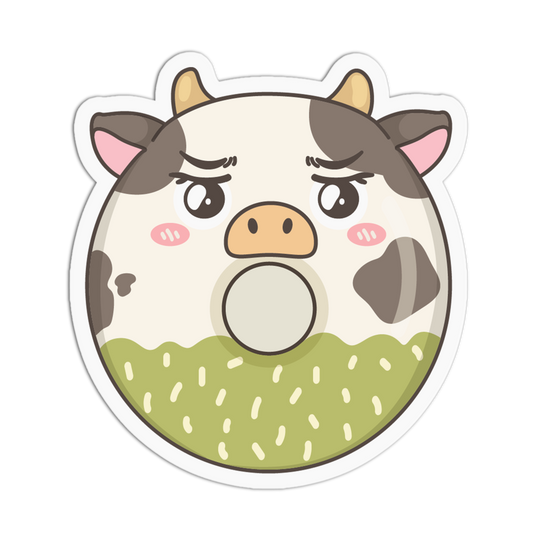 Spotted Matcha Cow Animal Donut Sticker