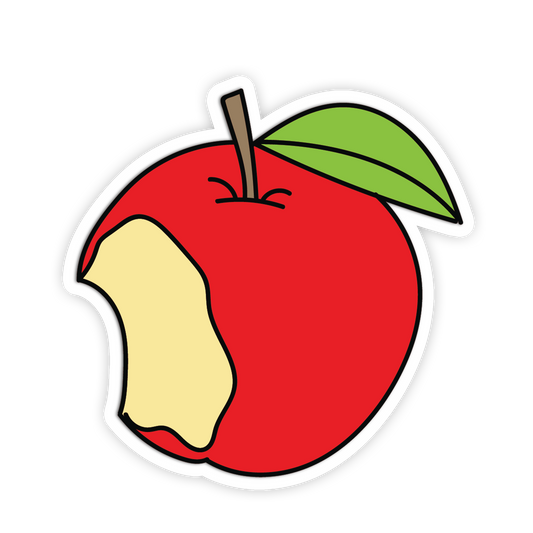 Bitten Red Apple Stickers