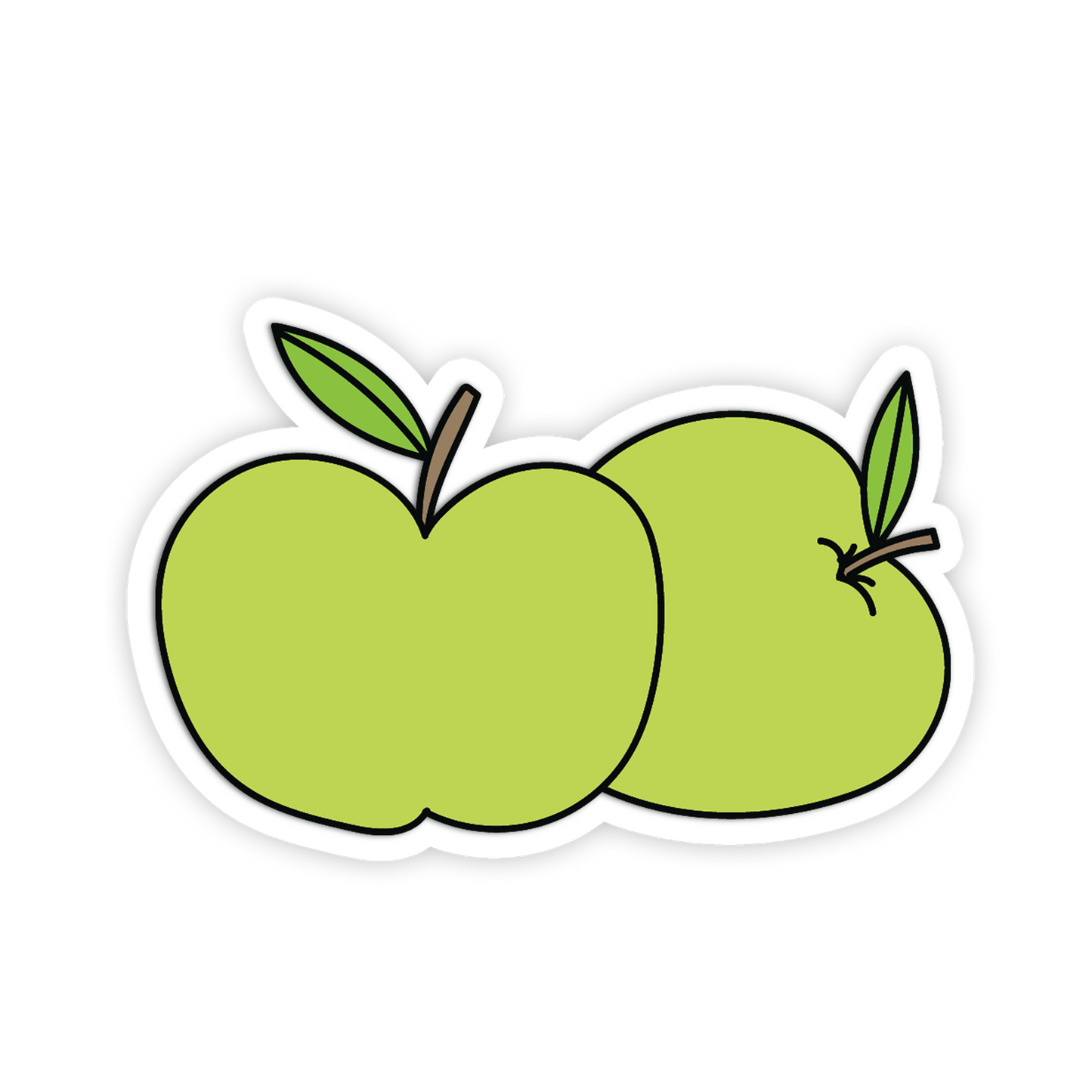 Two Green Apples Stickers
