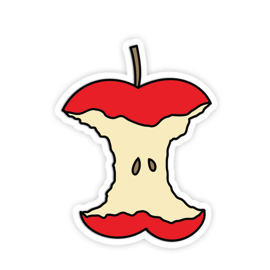 Red Apple Core Stickers