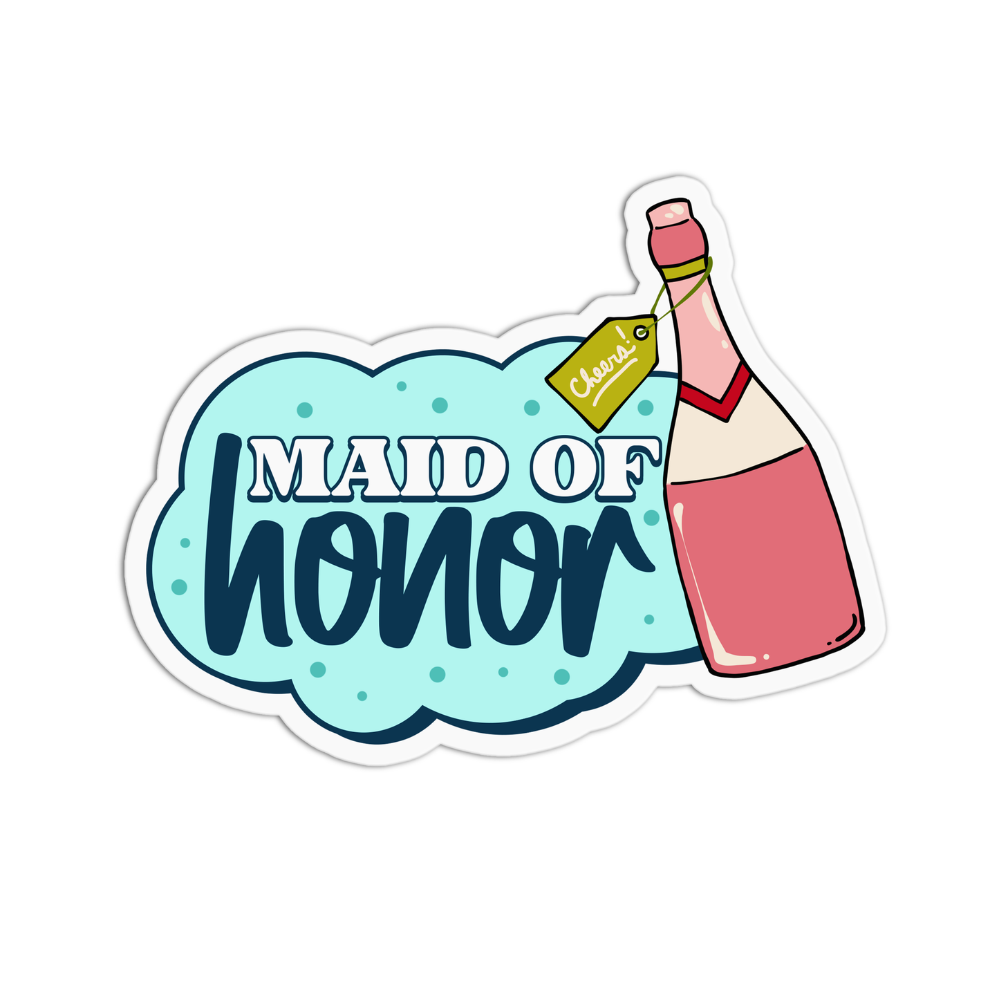 Maid of Honor Bachelorette Sticker