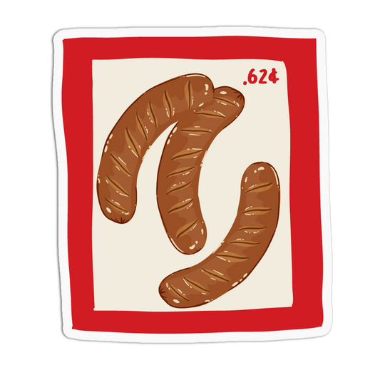 Grilled Sausage - Breakfast Stamp Sticker