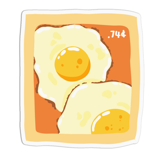 Fried Eggs - Breakfast Stamp Sticker