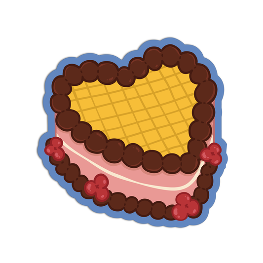 Heart Lattice Cake Stickers