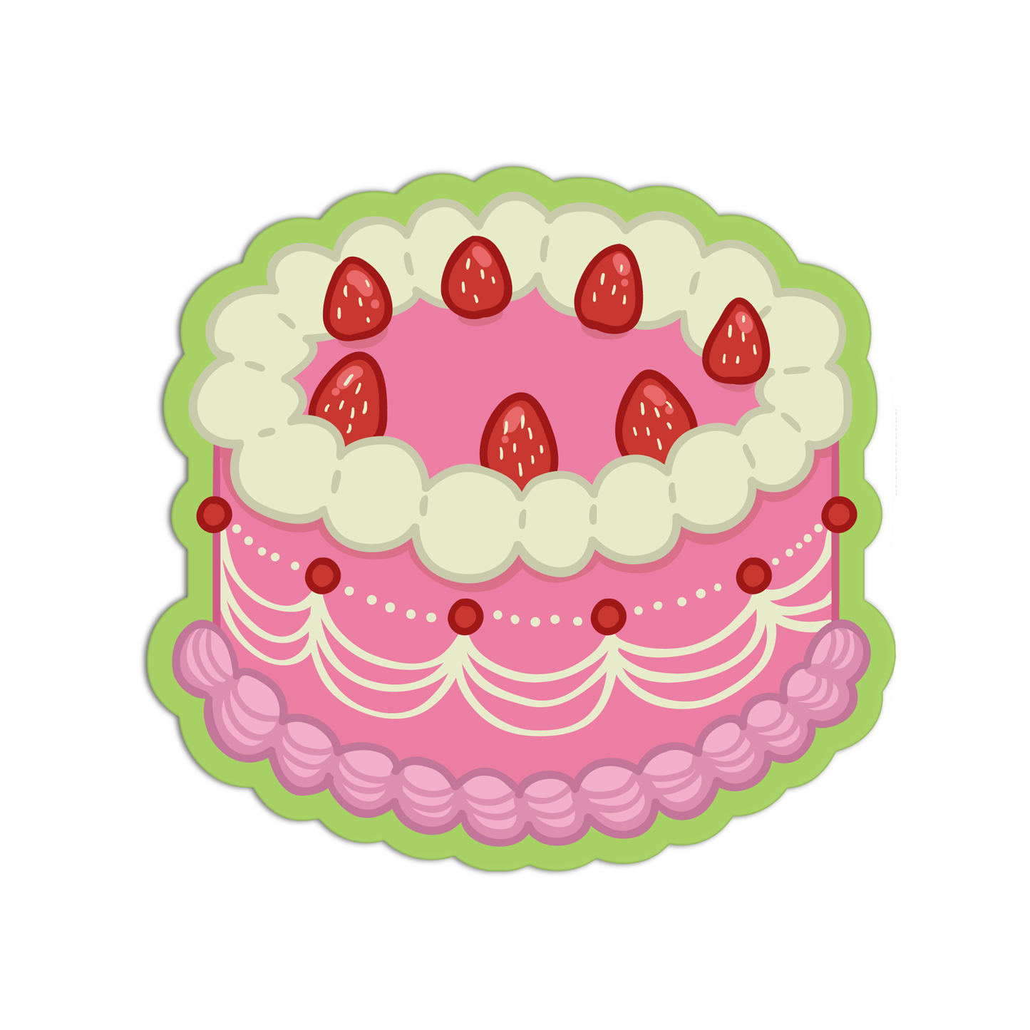 Strawberry Coquette Cake Stickers