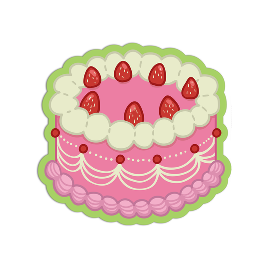 Strawberry Coquette Cake Stickers