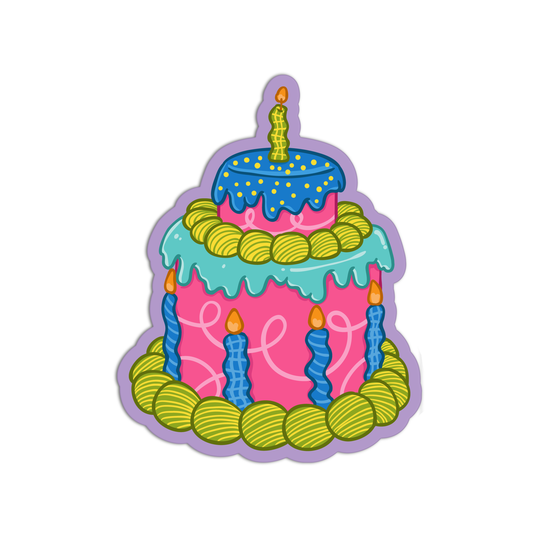 Green Ribbon Glow Cake Stickers