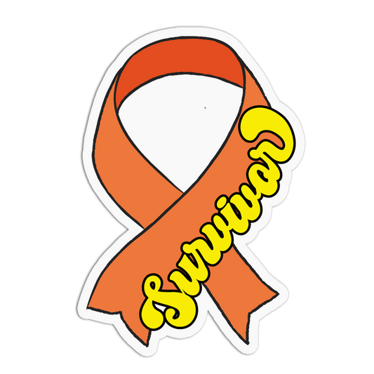 Orange Ribbon Cancer Awareness Sticker