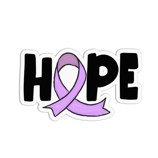 Bold Ribbon Cancer Awareness Sticker