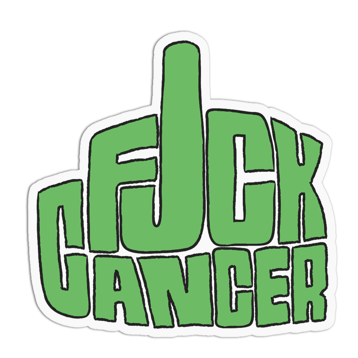 Middle Finger Cancer Awareness Sticker