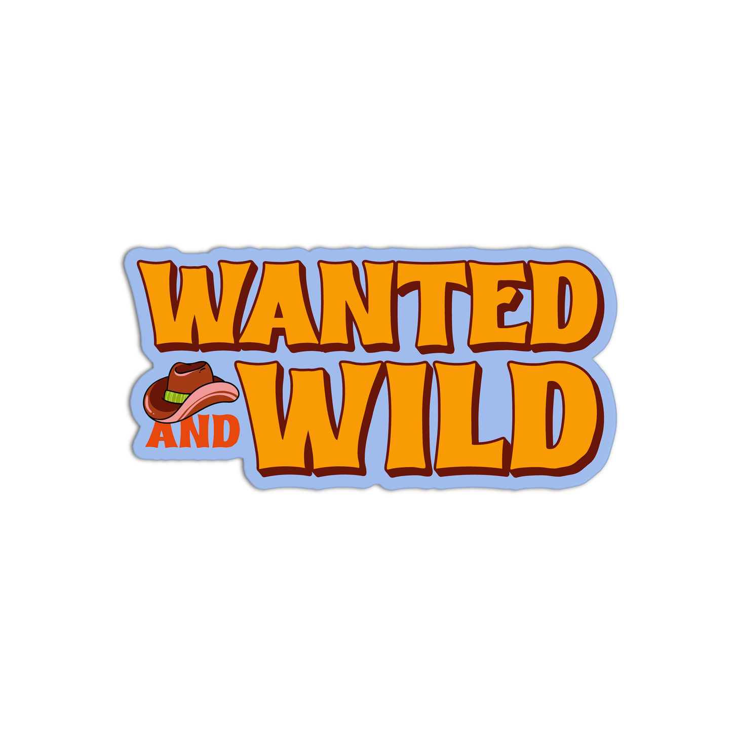 Wanted and Wild Cowboy Sticker