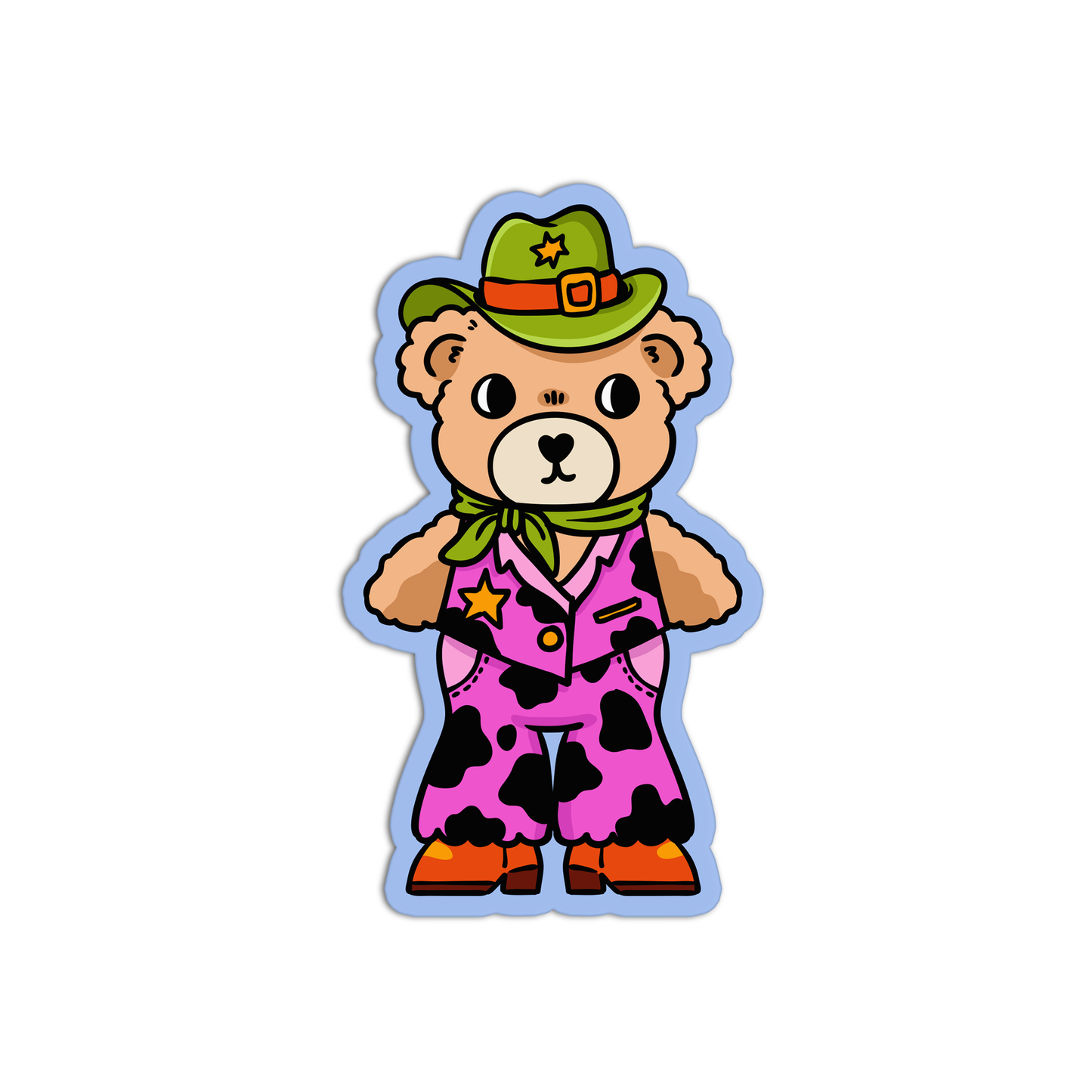 Dog Cowboy Sticker