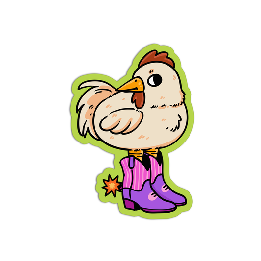 Chicken Cowboy Sticker