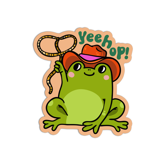 Frog Cowboy Sticker