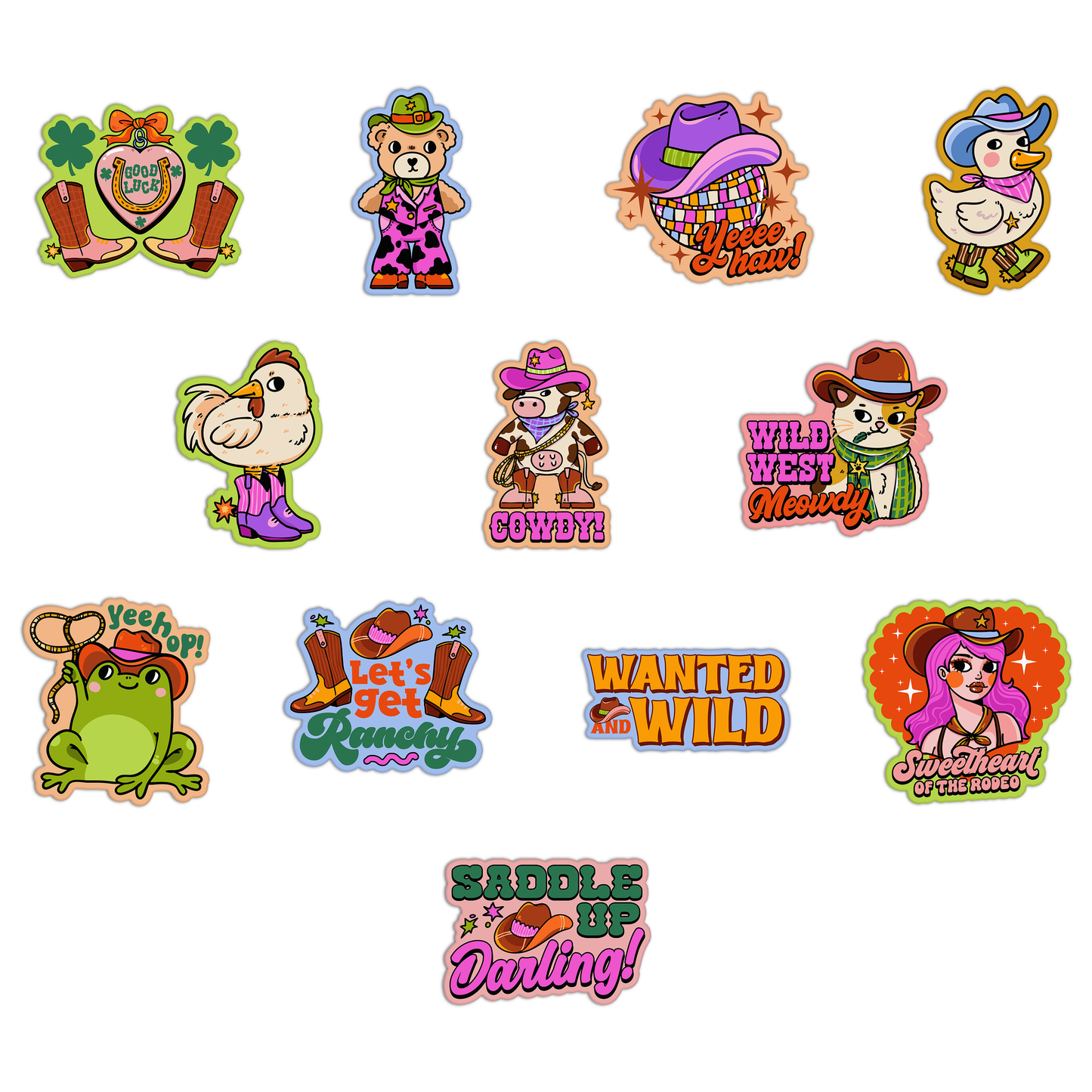Cowboy Sticker Sheet