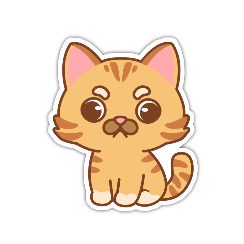Ginger Snap Tabby Cute Cat Stickers