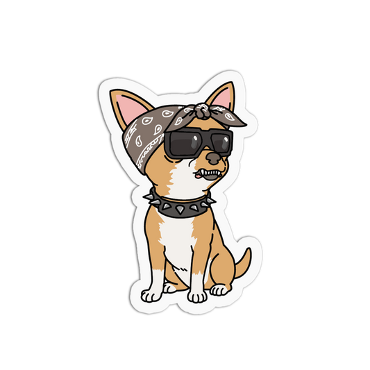 Mad Mean Chihuahua Cholos And Cholas Sticker