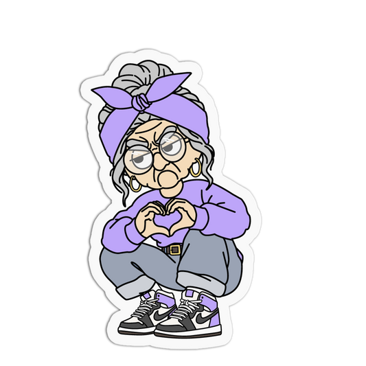 Heart Sign Grandma Cholos And Cholas Sticker
