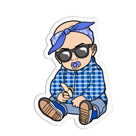 Cute Baby Banana Cholos And Cholas Sticker