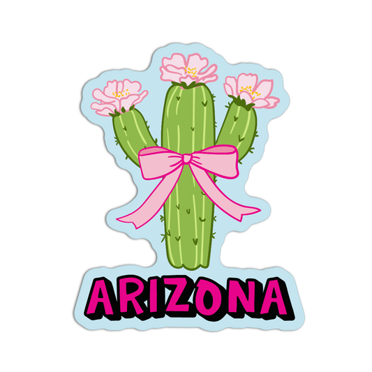 Ribboned Saguaro - Coquette Arizona Sticker