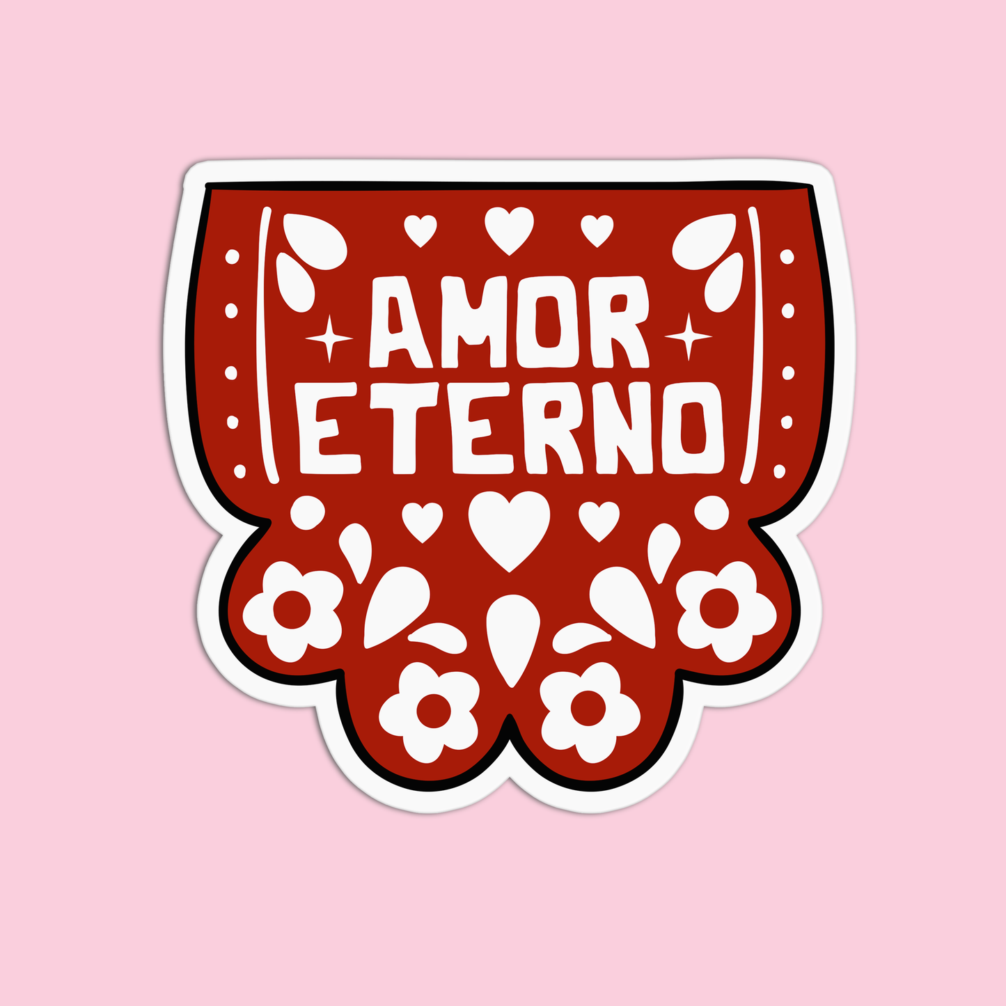 Amor Eterno Day Of the Dead Halloween Sticker