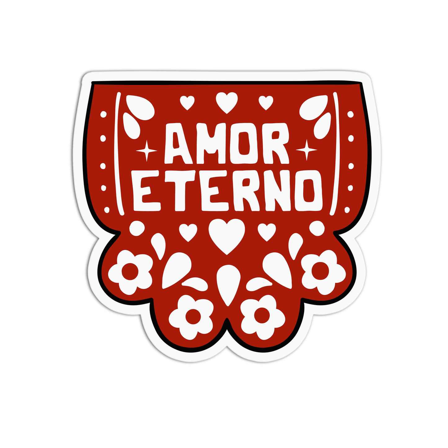 Amor Eterno Day Of the Dead Halloween Sticker