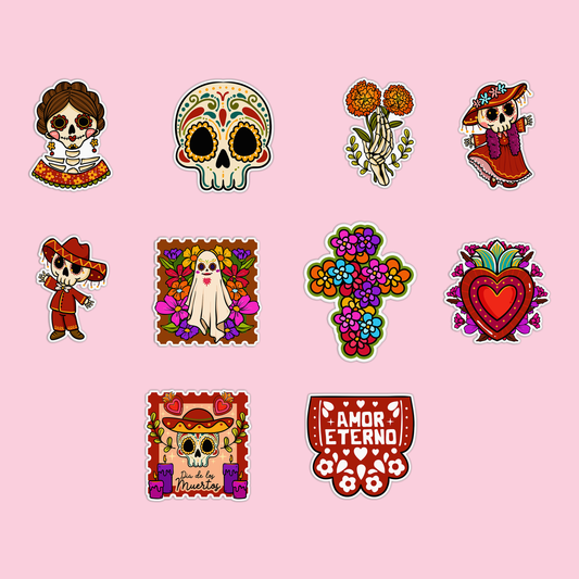 Day of the Dead Halloween Sticker Pack