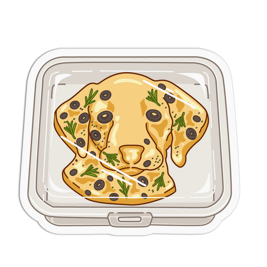 Focaccia Dalmatian - Dog And Bread Sticker
