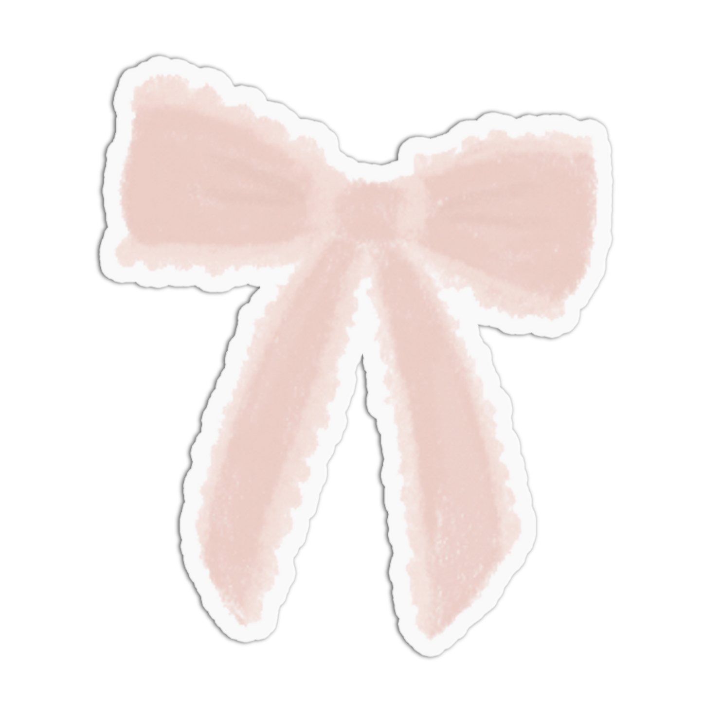 Dusty Rose Velvet Bow Textured Sticker