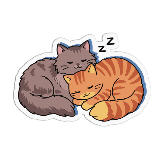 Sleepy Snuggle Pair - El Gato Sticker