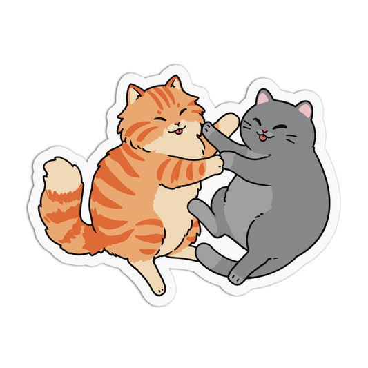 Playful Tumble Cats - El Gato Sticker
