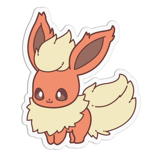 Cute Orange Flame Eveelution Sticker