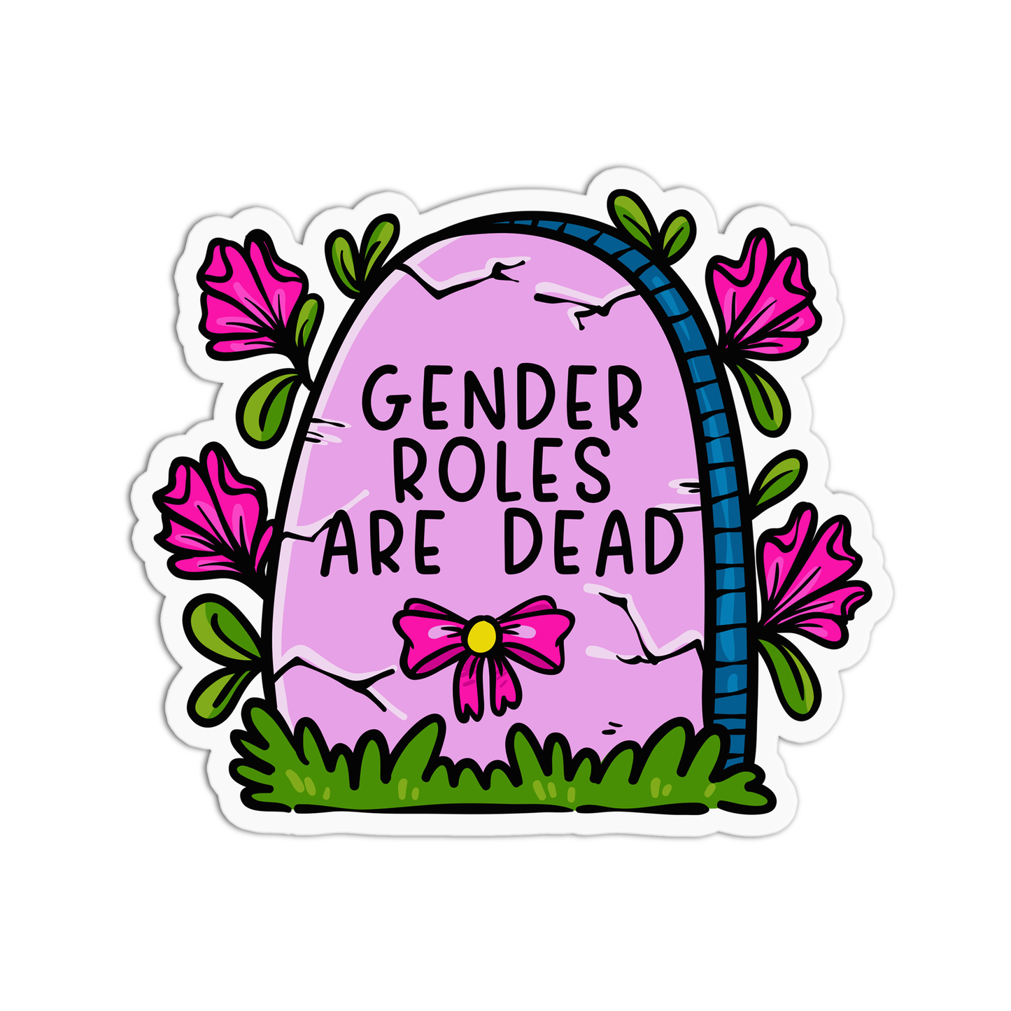 Gender Roles are Dead Feminism Sticker
