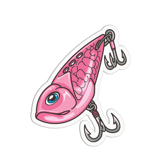 Pink Spoon - Fishing Lure Sticker