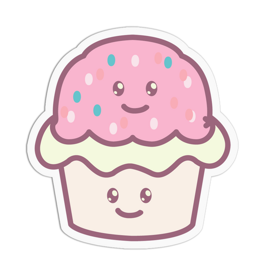 Sweet Cupcake Food Friends Sticker