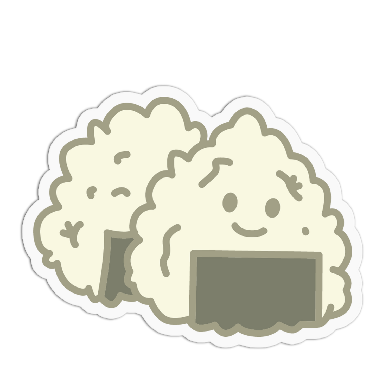 Cute Onigiri Food Friends Sticker
