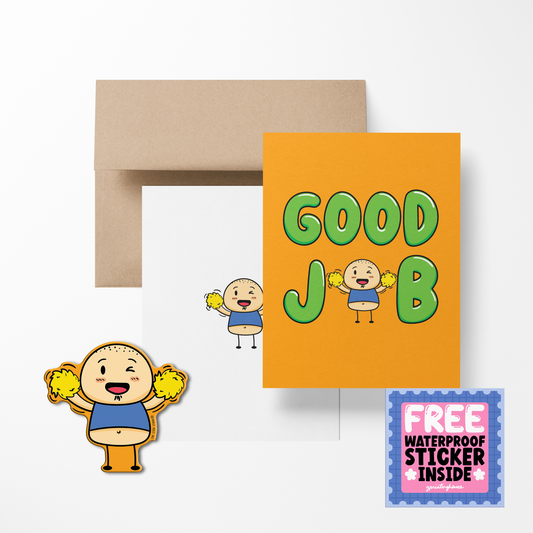 Good Job Sean Greeting Card with Stickers
